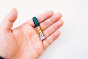 HHC distillate cartridge in Hand Vape Hexahydrocannabinol is a psychoactive half synthetic cannabinoid that is not regulated